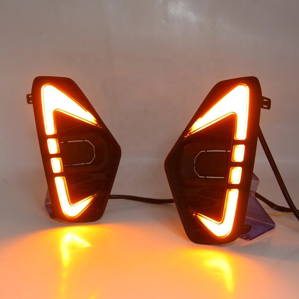 1Pair Car LED front bumper light For Nissan Navara NP300 Accessories 2020 2021 LED Daytime Running Lamp DRL auto indicator