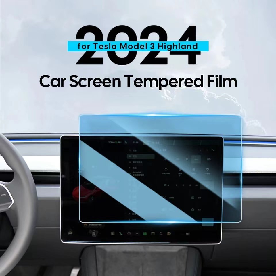 For Tesla temperedfilm updated version Model 3/Y central control screen tempered film protective cover modification accessories