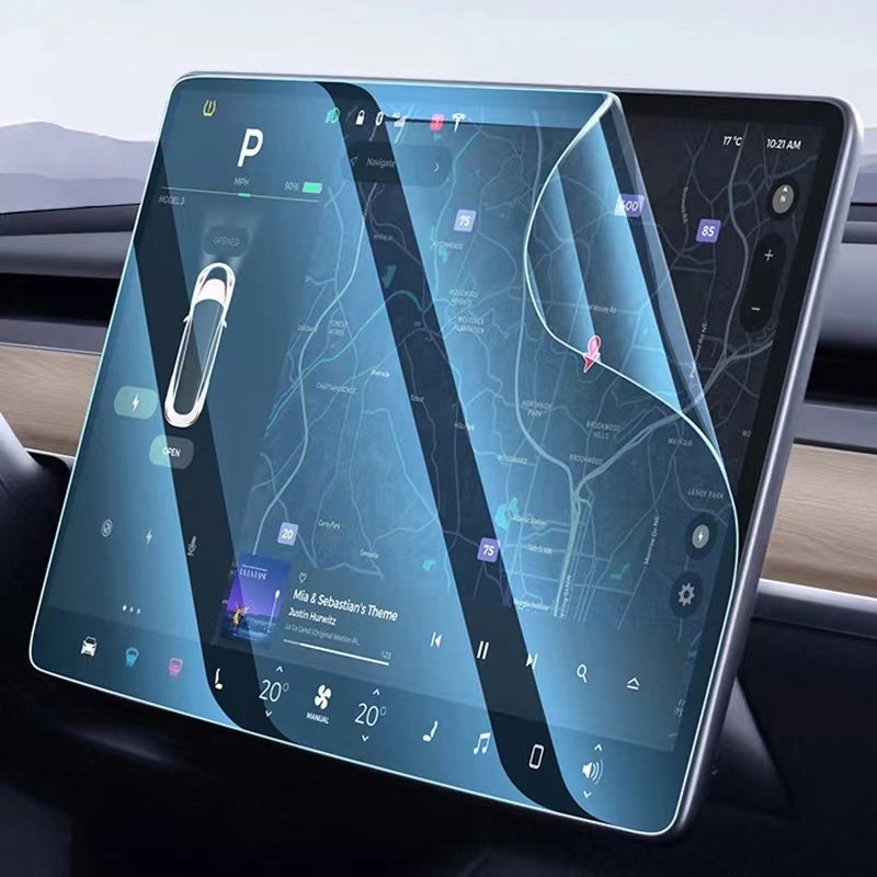 For Tesla temperedfilm updated version Model 3/Y central control screen tempered film protective cover modification accessories