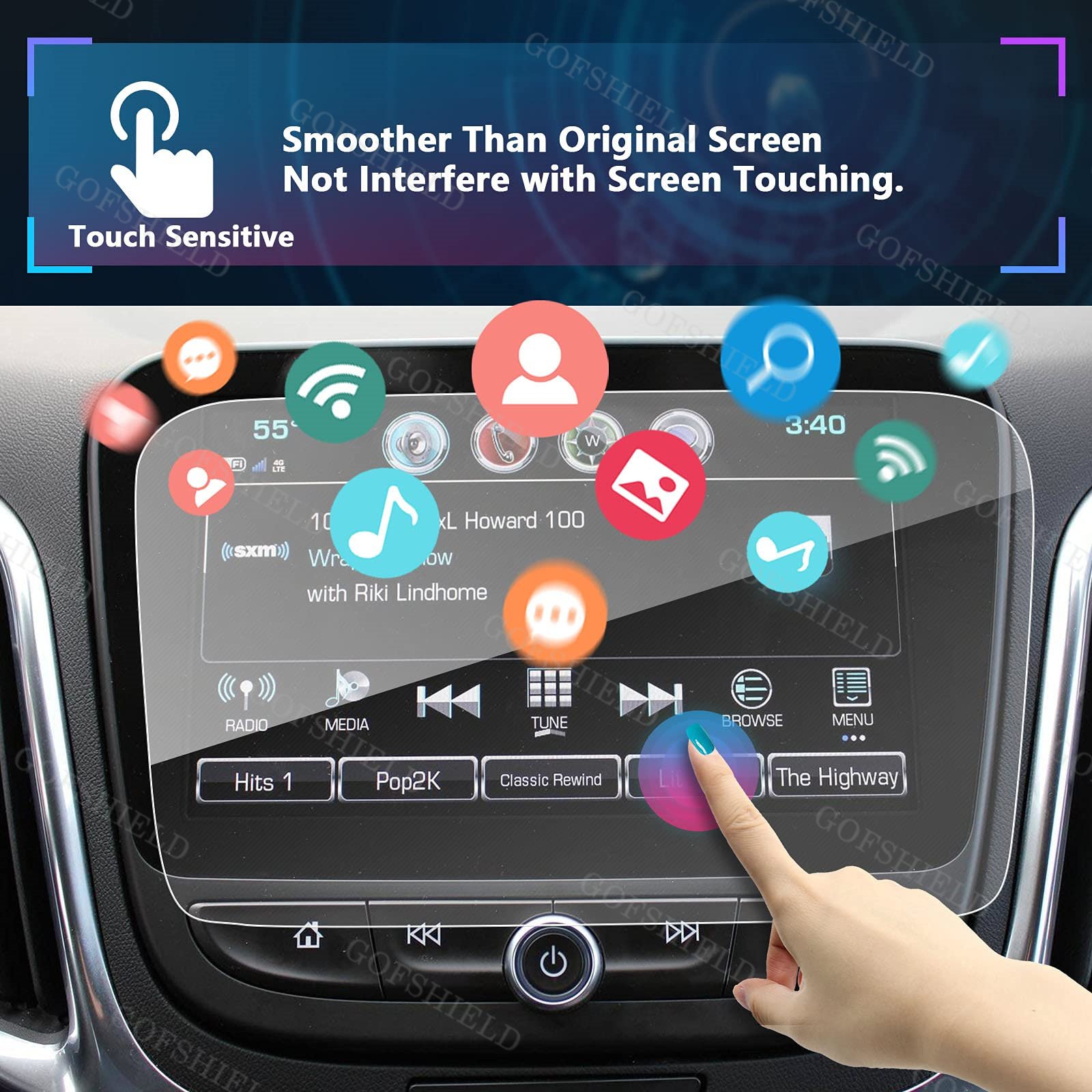 HD Transparency Car Screen Protector Full Coverage Navigation Touchscreen Accessories For GPS TPU Soft Screen Protective Film