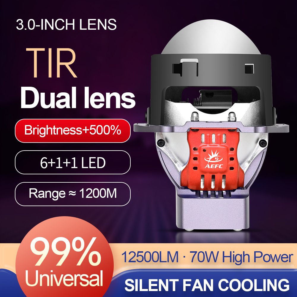 Led headlights 3.0inch bi led projectors lens 12500Lm H4 led bulbs for car 70W high low beam headlamps car accessories 2024 K300
