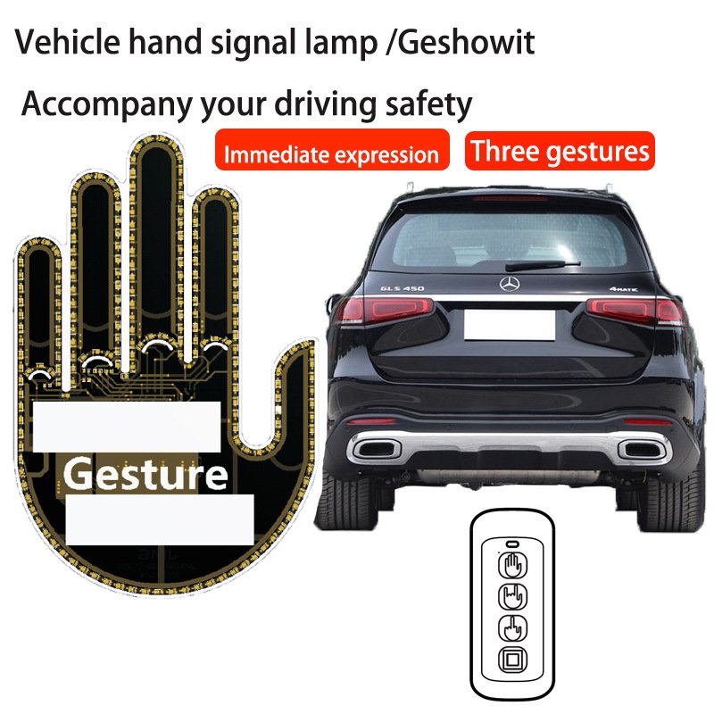 Other Car Light Accessories Middle Finger Car Light for Universal Automobile Window