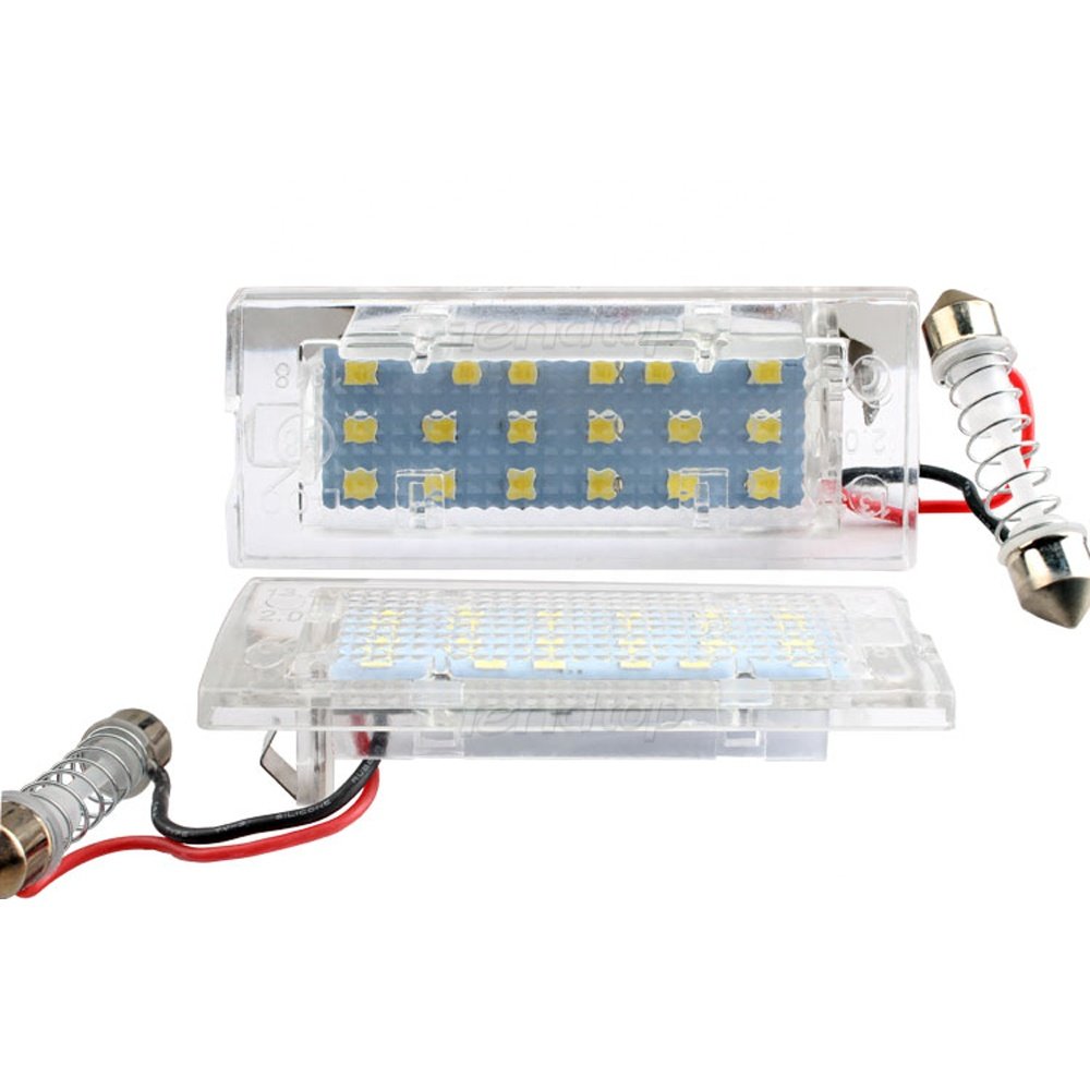 2pcs Xenon White LED License Plate Lamp For BMW E83 X3 04-09 For BMW E53 X5 2001-2006 No Error license Number Plate Lights