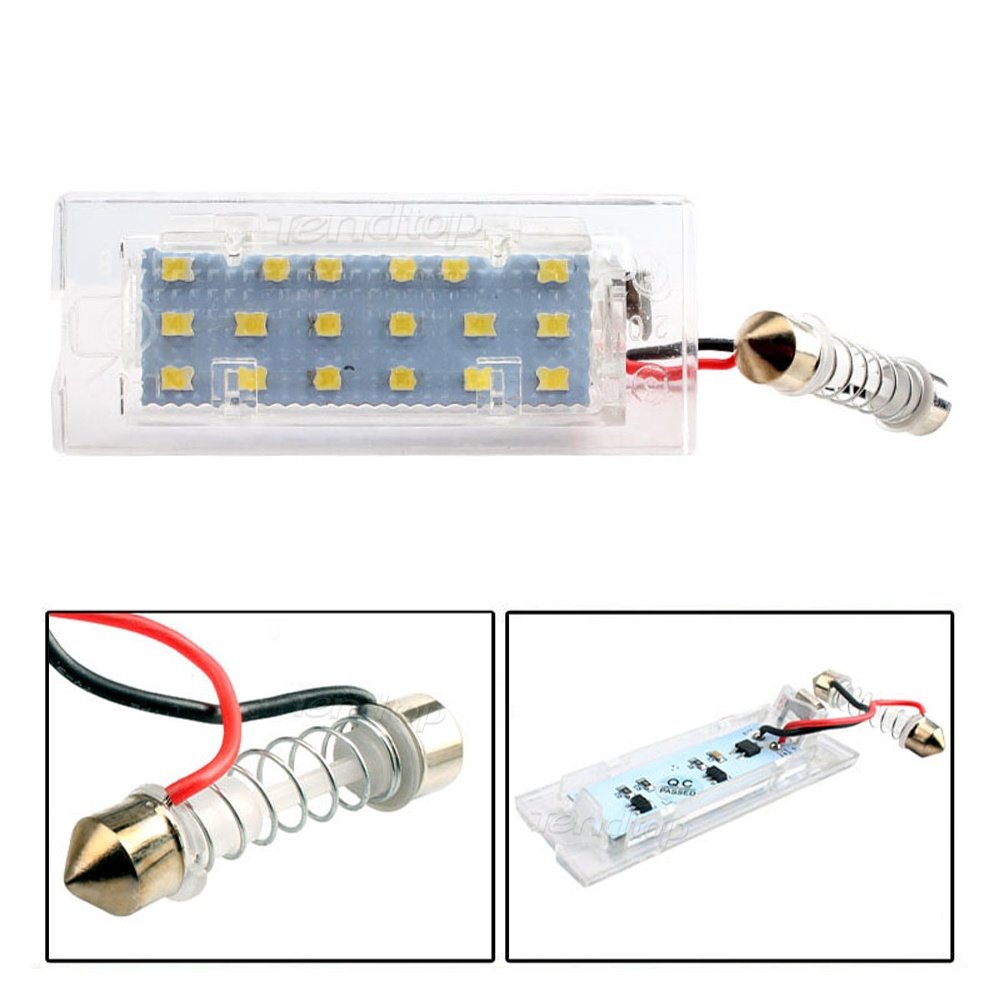 2pcs Xenon White LED License Plate Lamp For BMW E83 X3 04-09 For BMW E53 X5 2001-2006 No Error license Number Plate Lights