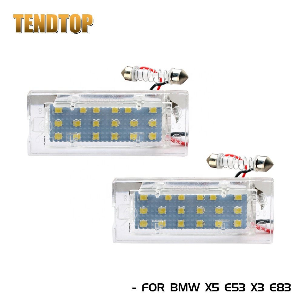 2pcs Xenon White LED License Plate Lamp For BMW E83 X3 04-09 For BMW E53 X5 2001-2006 No Error license Number Plate Lights