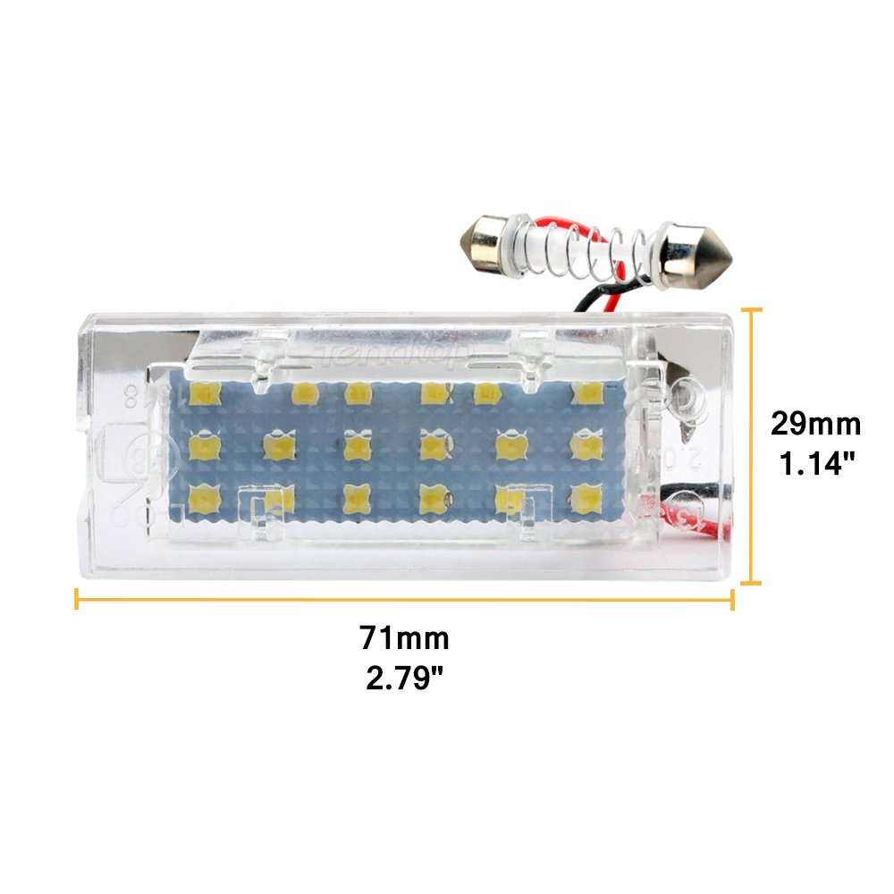 2pcs Xenon White LED License Plate Lamp For BMW E83 X3 04-09 For BMW E53 X5 2001-2006 No Error license Number Plate Lights