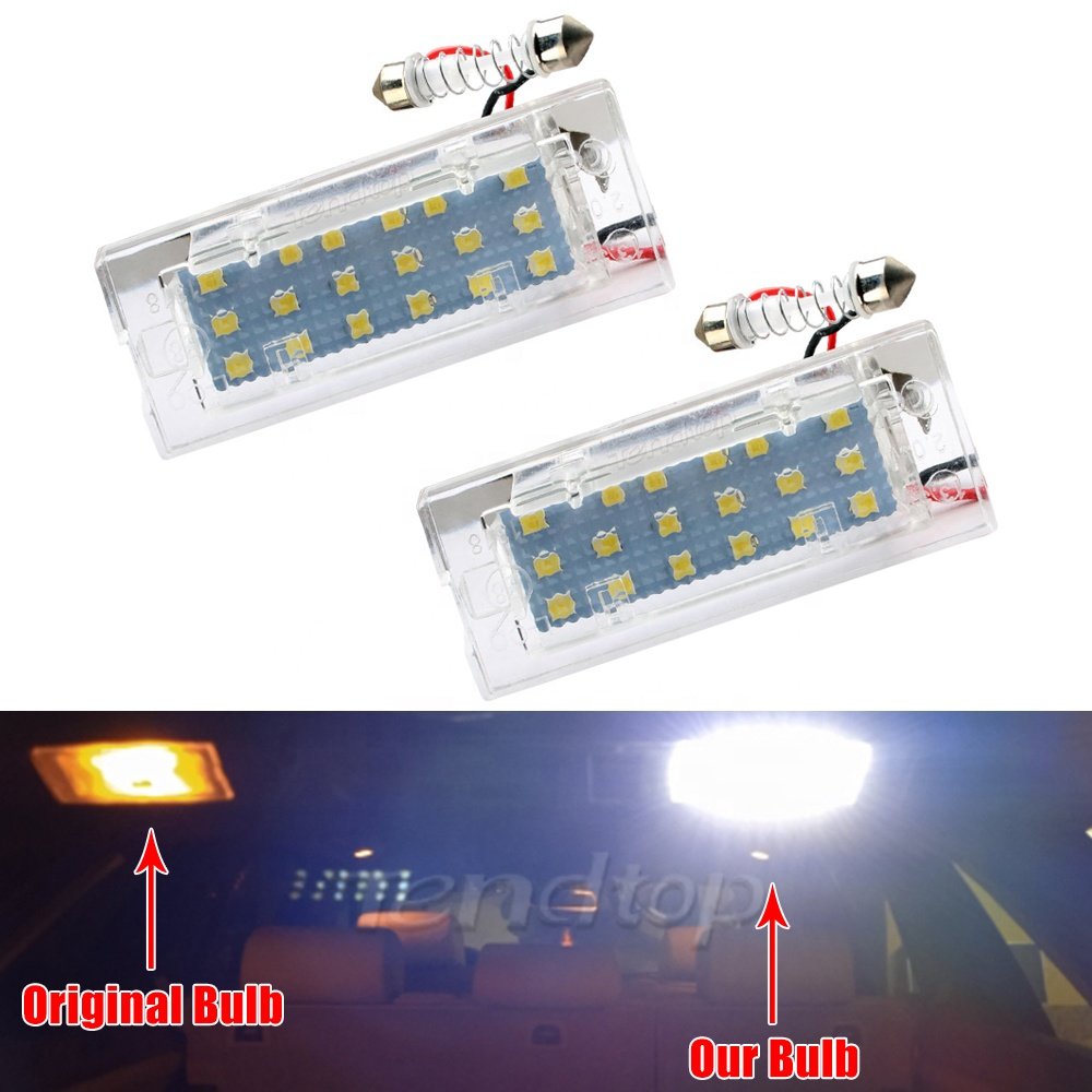 2pcs Xenon White LED License Plate Lamp For BMW E83 X3 04-09 For BMW E53 X5 2001-2006 No Error license Number Plate Lights