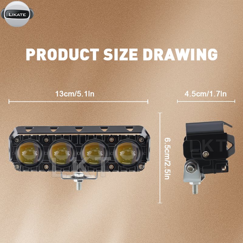 LKT Hot Selling Motorcycle Lighting System Led Headlamp 60w Mini Driving Lights For Motorcycle accessories Car Universal