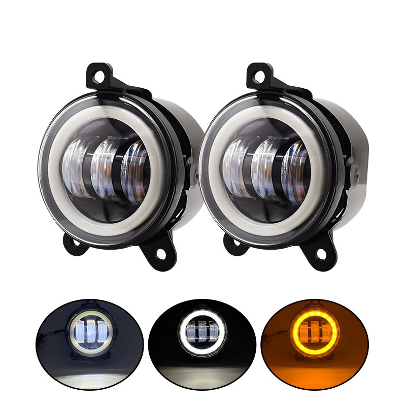 3.5 Inch Round Led Fog Lamp Spotlight Driving Light with White Amber 30W Car Daytime Running Light Others Car Light Accessories