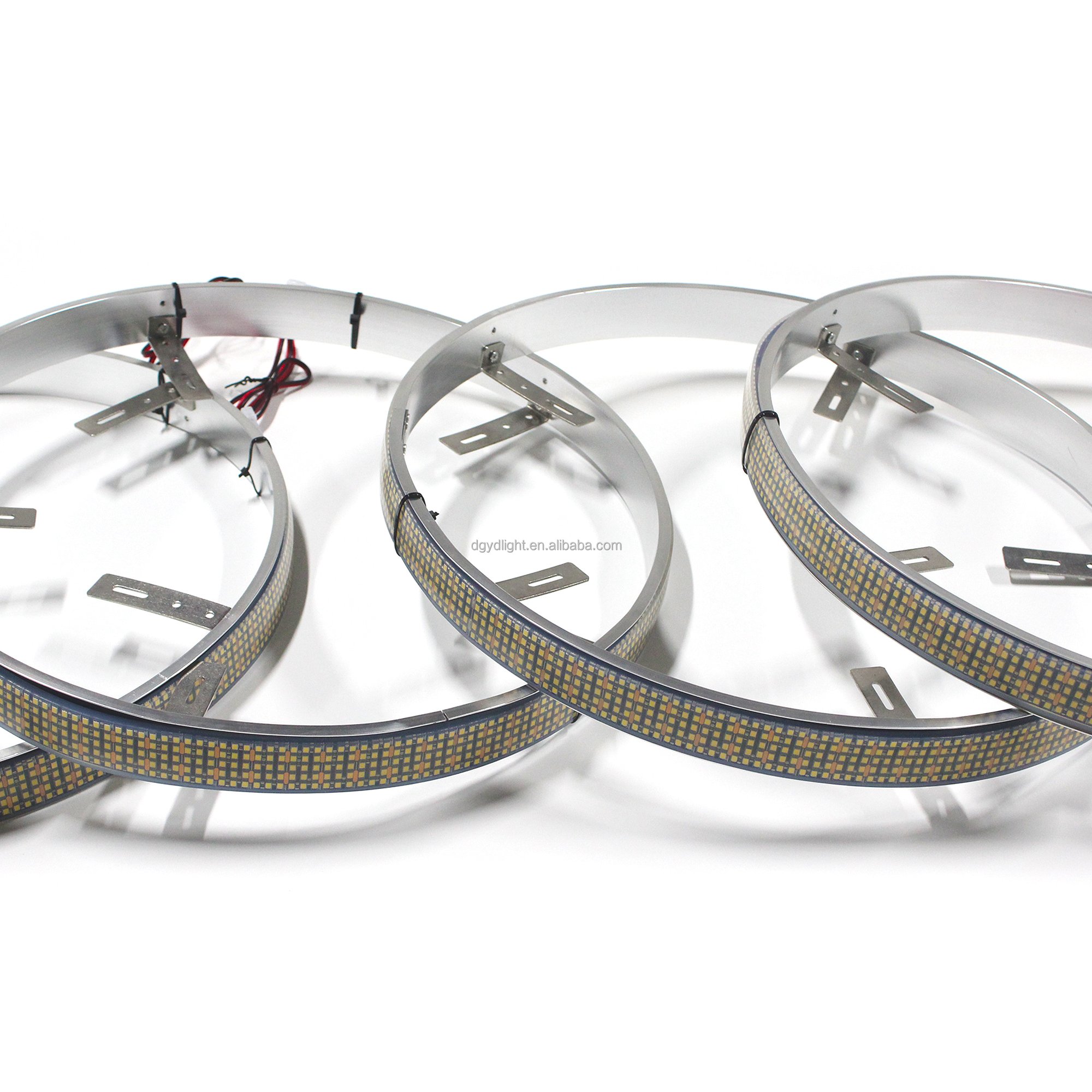5 row high density pure white wheel lights kits IP68 waterproof led strip for 17 inch wheel ring automotive accessories