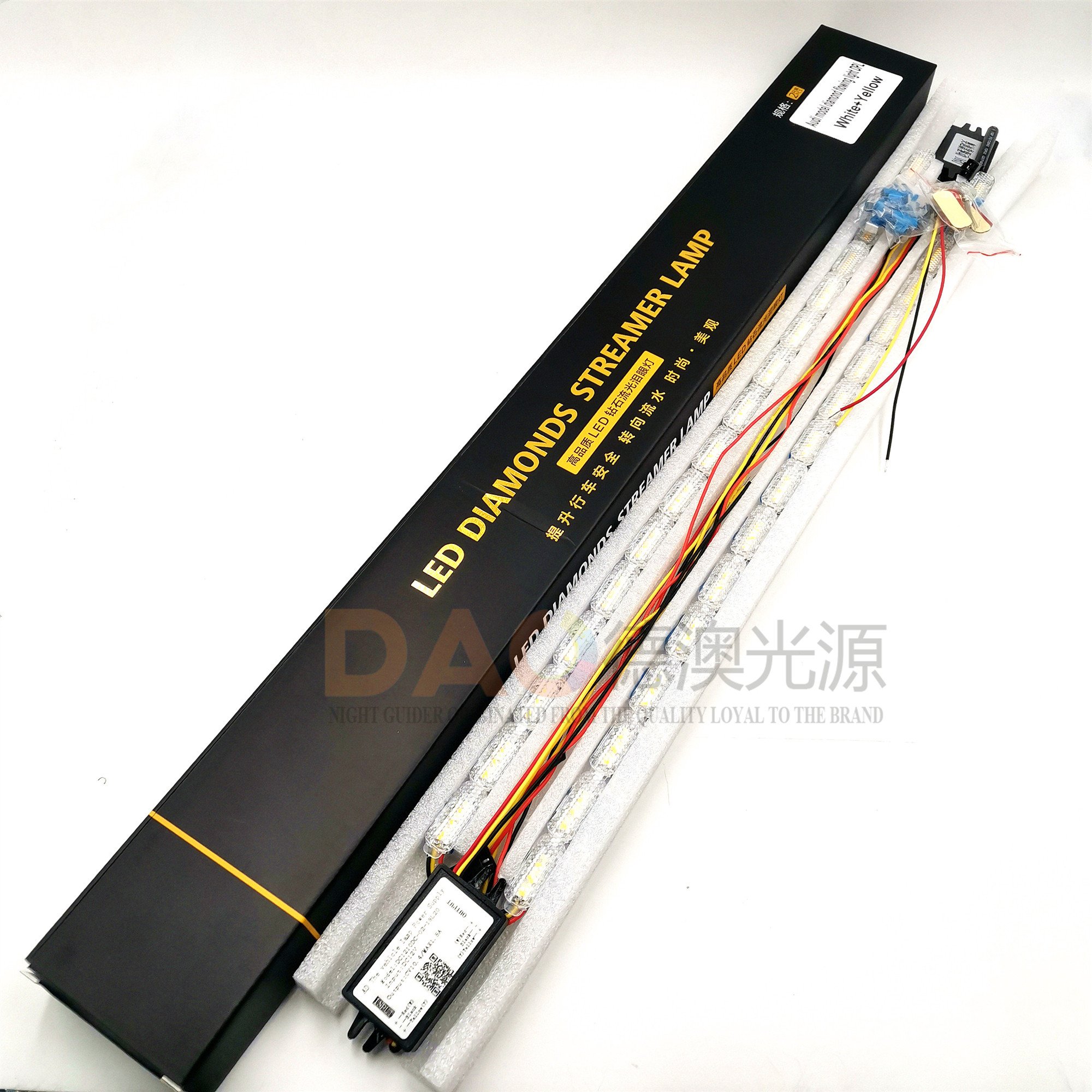 DAO Super Bright Crystal Led Lighting Tears Eye Crystal LED DRL Universal Cars Install Led Strips Other Car Light Accessories