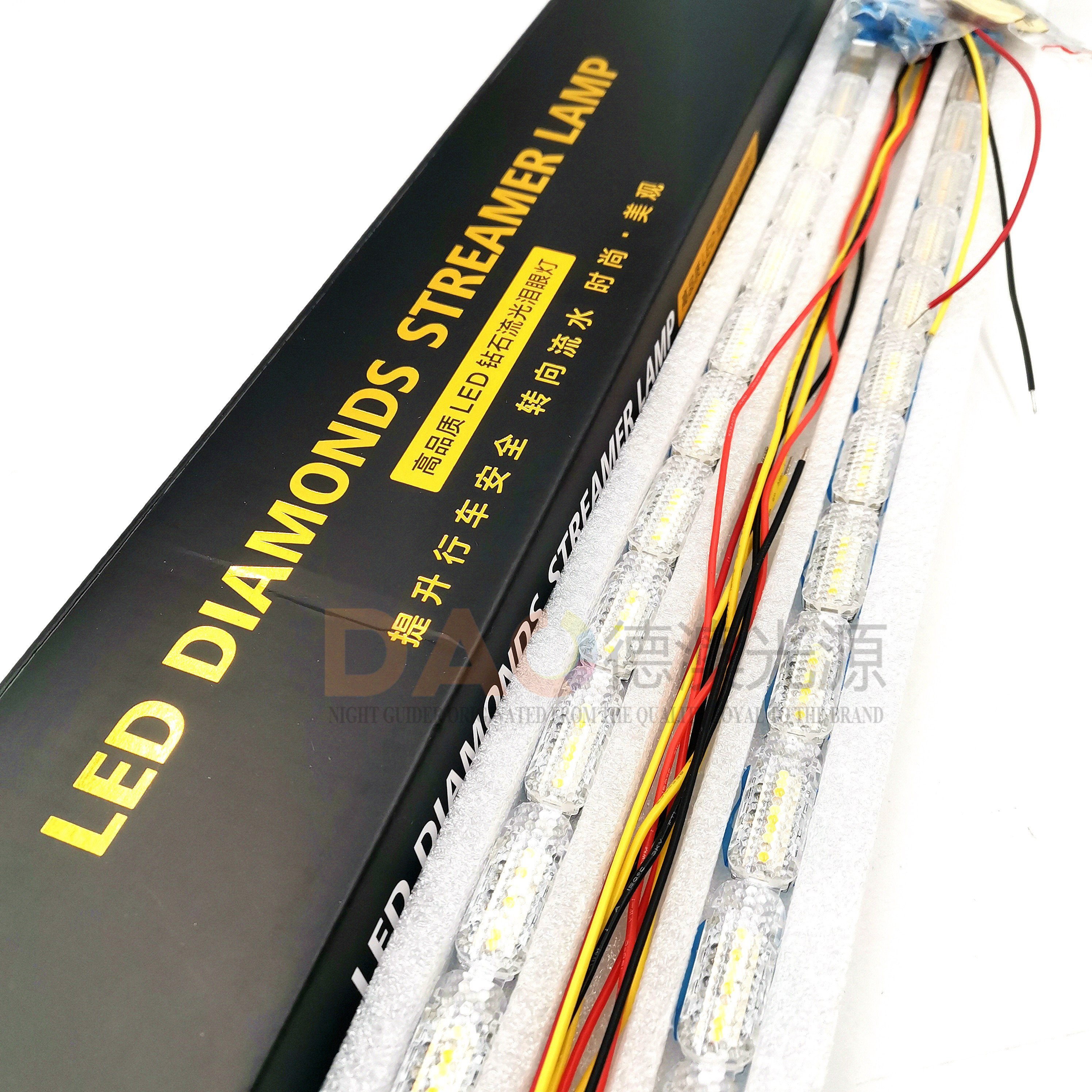 DAO Super Bright Crystal Led Lighting Tears Eye Crystal LED DRL Universal Cars Install Led Strips Other Car Light Accessories