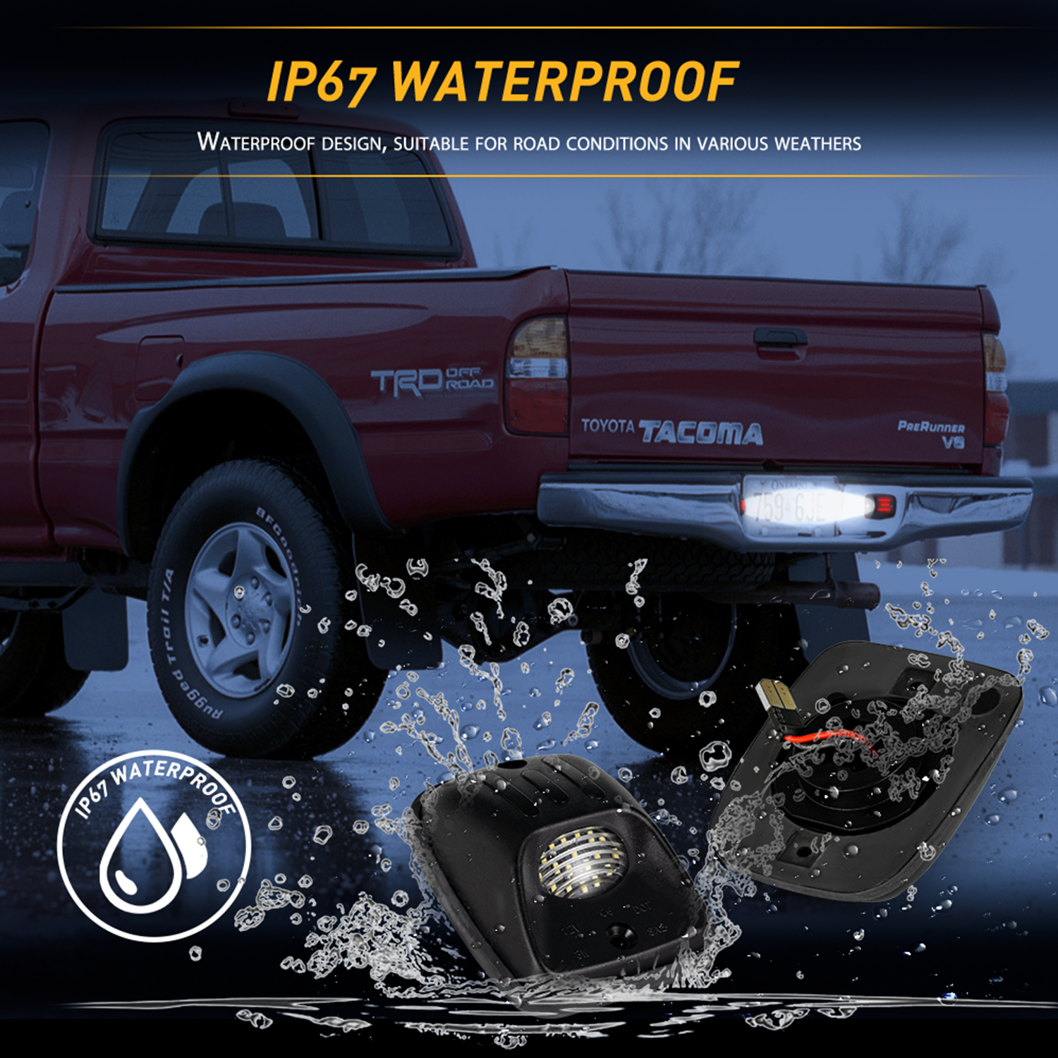 Auto Lighting System Car Accessories LED License Plate Light For Toyota Tacoma 1995-2004