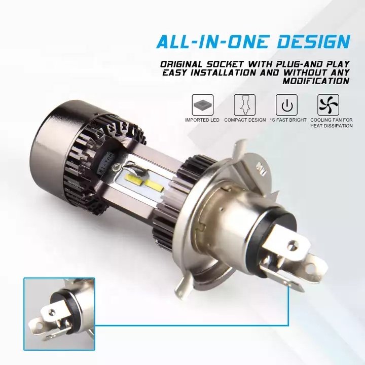 Super Bright M8 Motorcycle Headlight bulb H4 HS1 H6 BA20D Accessories lighting system LED Spotlight Fog Light projector len lamp