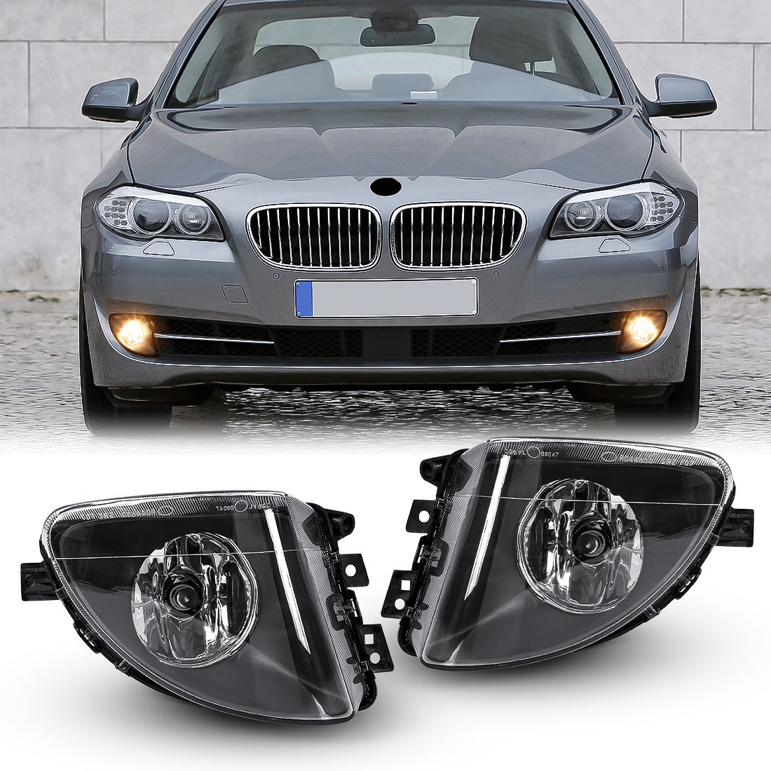 Car front bumper Waterproof fog lights for bmw 5 series f10 f18 520d 520i 523li 525li 530li 2010-2014 car led lights