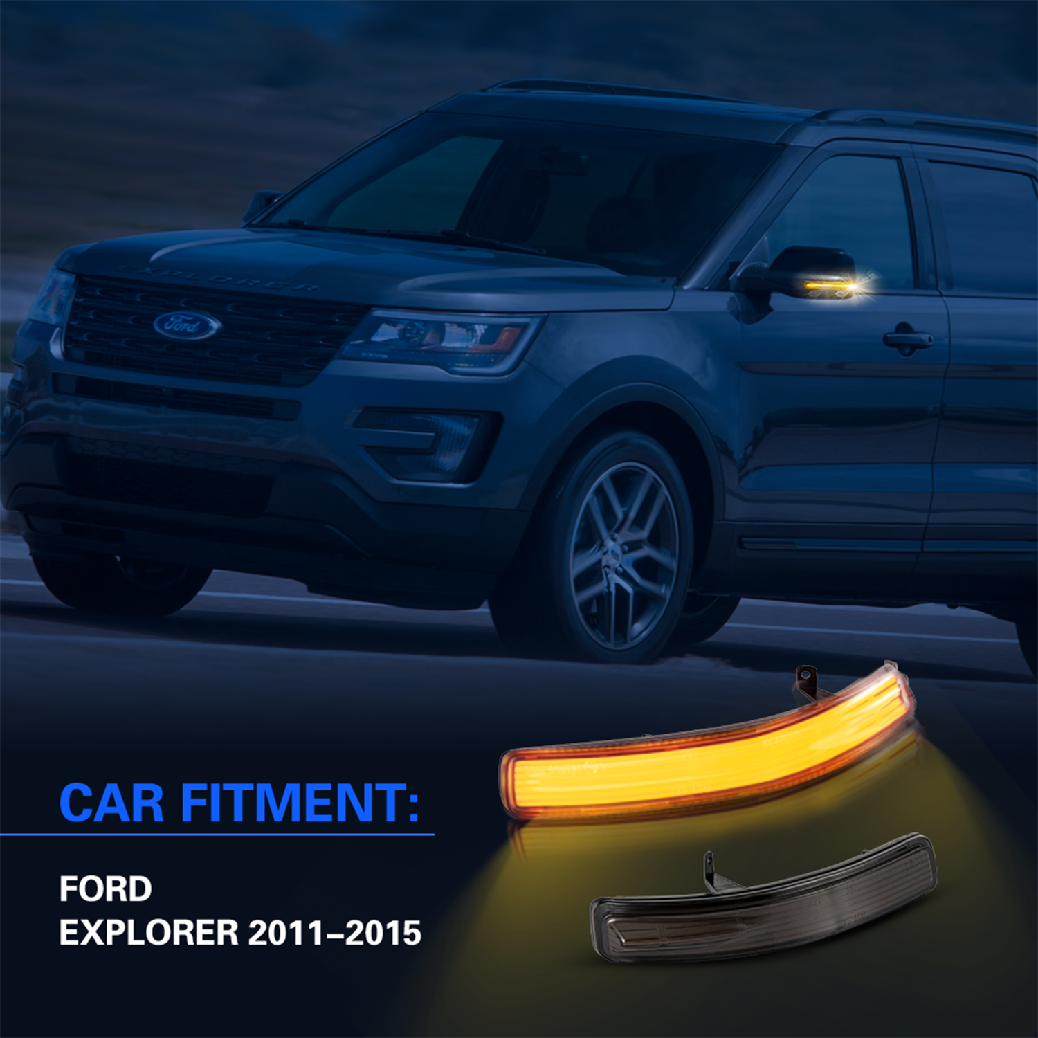 Factory Direct 12V Error free LED Mirror Turn Signal Lamp Light for Ford Explorer Car Accessories