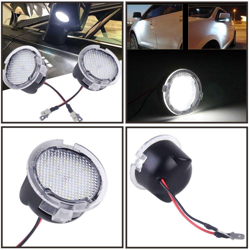 Car Modified LED Under Side View Mirror Puddle Light Warning Lamp Puddle Light