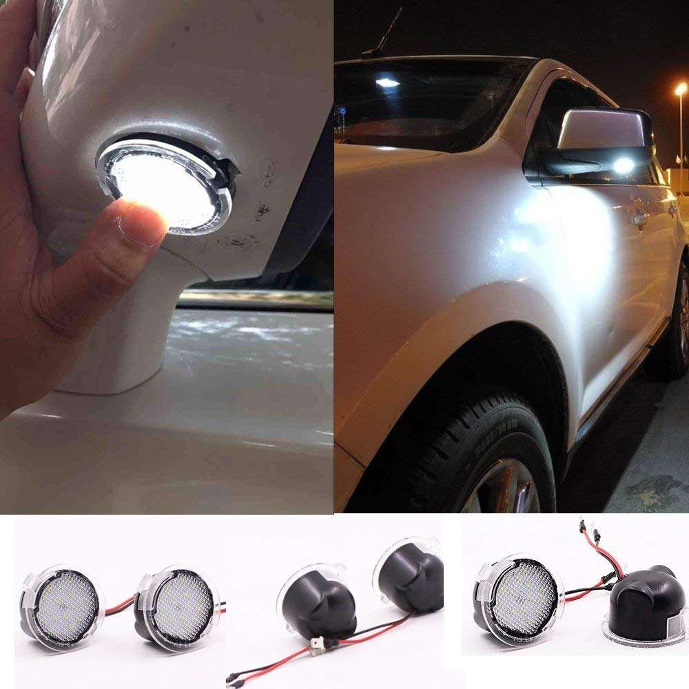 Car Modified LED Under Side View Mirror Puddle Light Warning Lamp Puddle Light