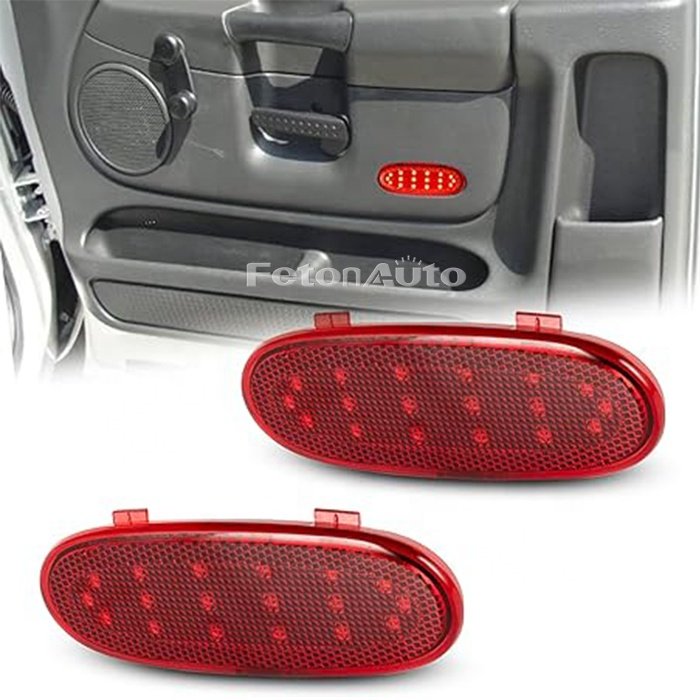 led door panel interior front reflector lights for Dodge Ram 1500 2500 3500 4500 5500 Durango chrysler aspen puddle door lamps