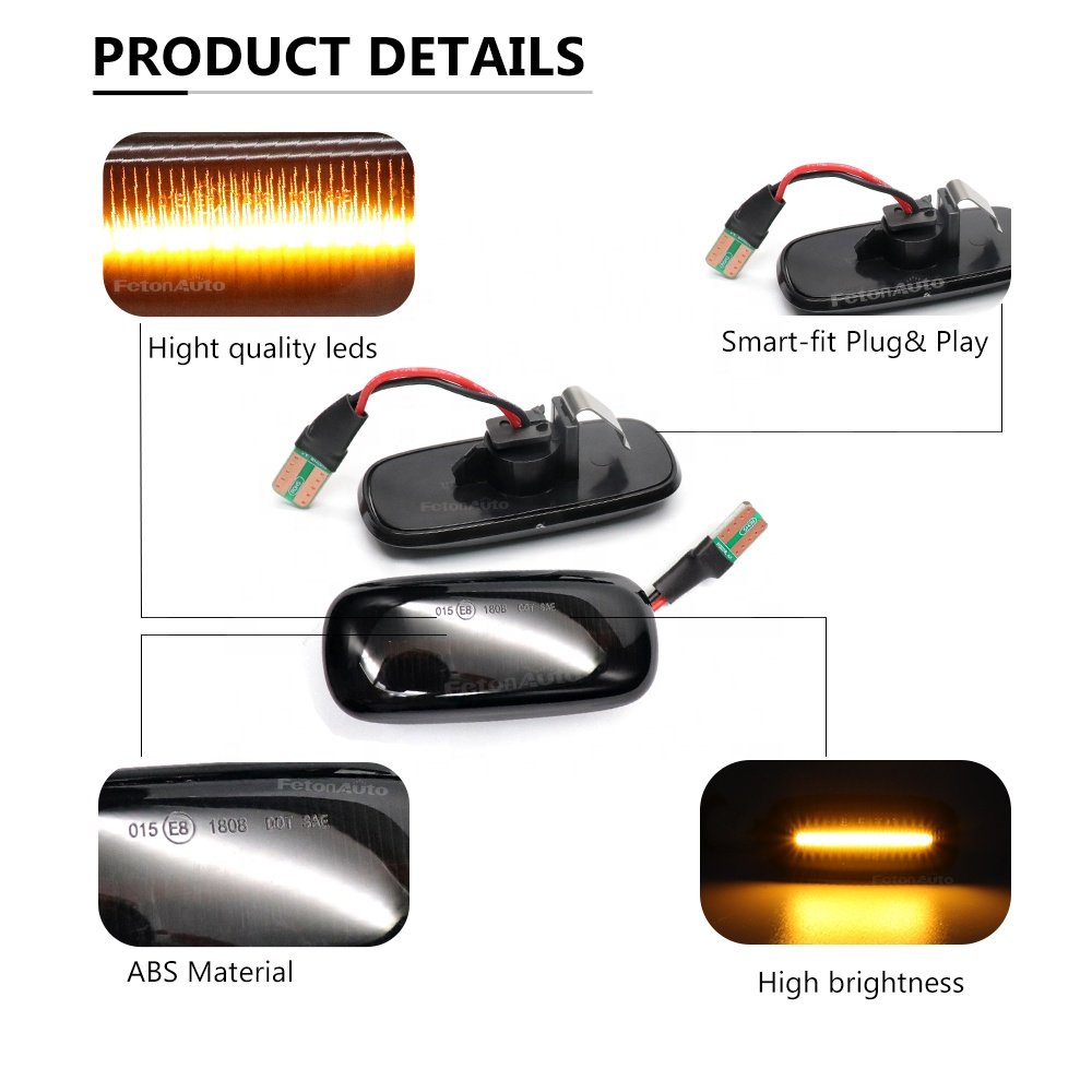6 Options Front Side turn Signal lamp For Audi A3 S3 8L 00-03 A8 D2 TT 8N 00-06 sequential indicator Marker Light Dynamic lamps