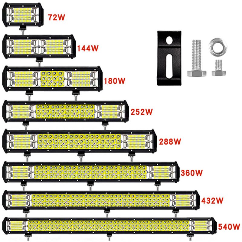 LED Bar Lights Off-Road Driving Lights for Jeep Wrangler 4x4 39'' 30'' 25''-72W 144W 180W 252W 288W 360W 432W 540W