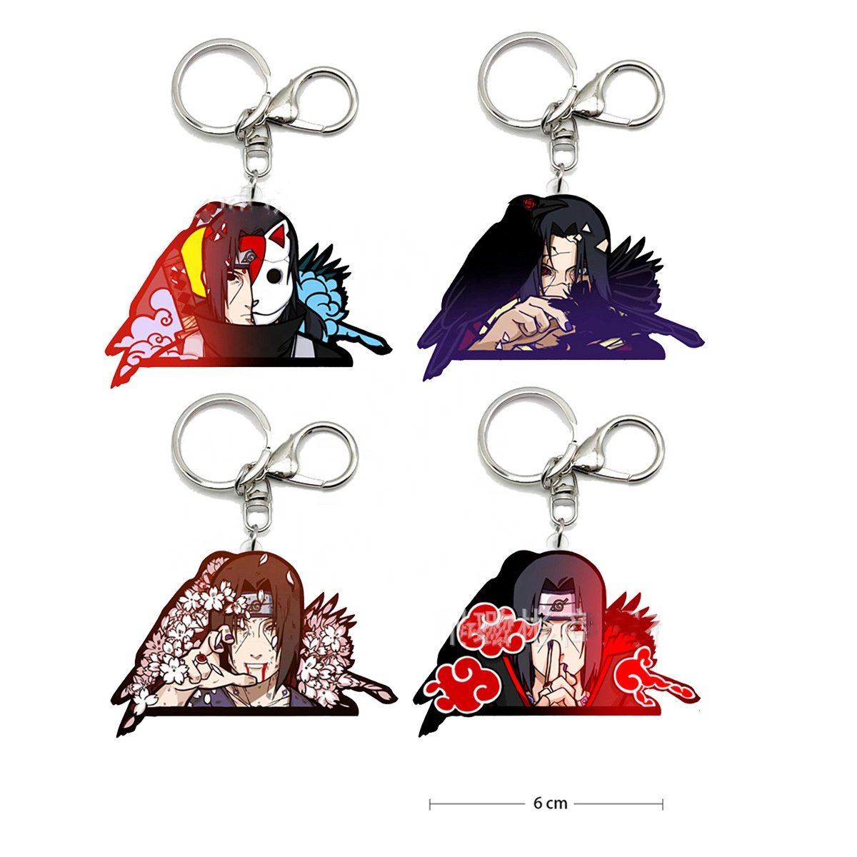 Mix Designs Anime 3d Motion Key Chains Acrylic Lenticular Keychains Scratch Resistant Pet Demon Slayer Decor For Car Keyring Bag