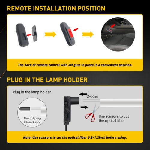 4M RGB LED Car Interior Fiber Optic Neon EL Wire Strip Atmosphere Light Remote Ambient lighting car