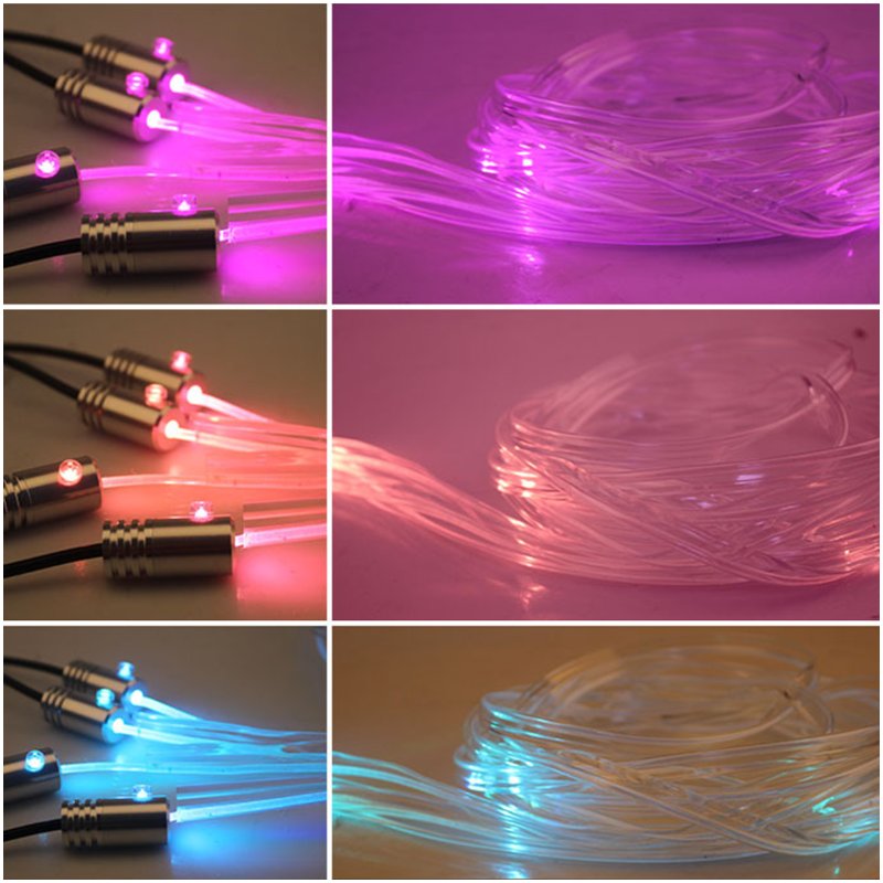Others car light accessories Atmosphere Lamps 6 in 1 RGB fiber optic 8M car interior ambient decorative APP /RF remote Control