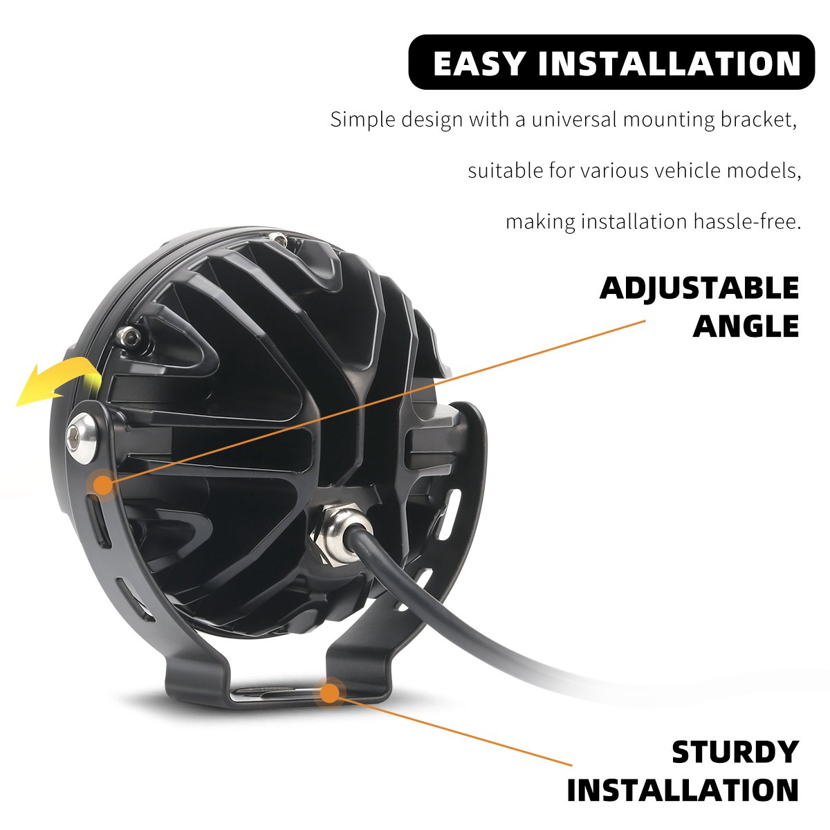 Unique 55W Energy Saving Car Light Accessories 4,5 inch Auxiliary LED Fog Driving Car Light For Truck Off-road