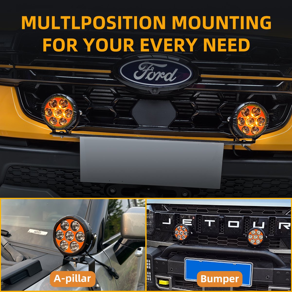 Unique 55W Energy Saving Car Light Accessories 4,5 inch Auxiliary LED Fog Driving Car Light For Truck Off-road