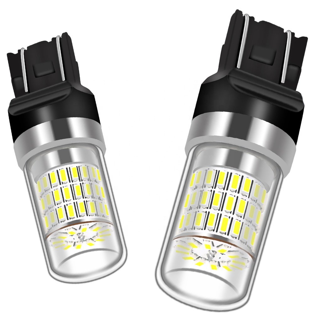 Sunshiny Others Car Light Accessories Brightest Stop 7443 T20 White Led Brake Light Red Turn Signal Lamp Tail Bulbs