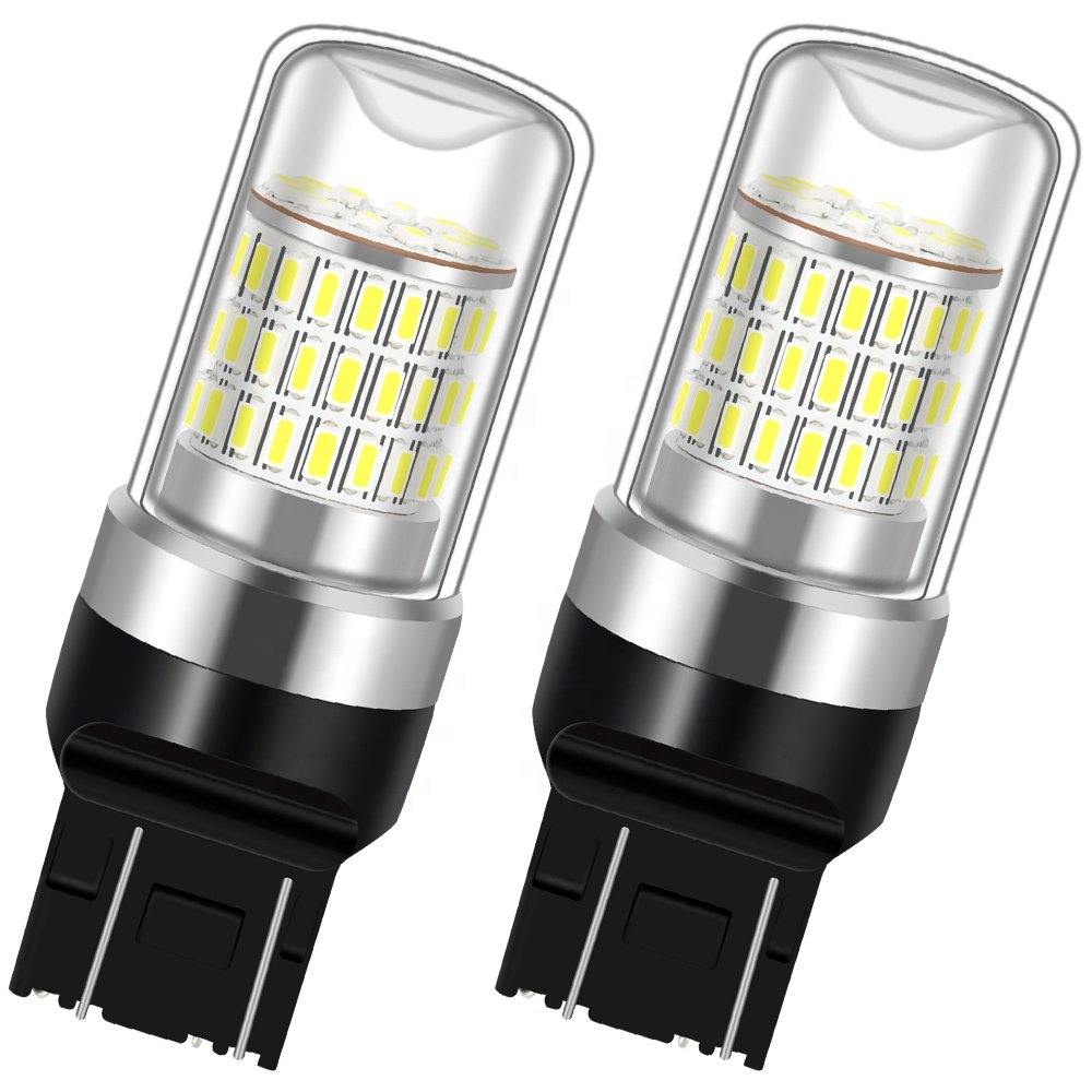 Sunshiny Others Car Light Accessories Brightest Stop 7443 T20 White Led Brake Light Red Turn Signal Lamp Tail Bulbs