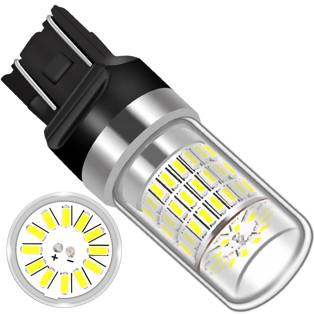 Sunshiny Others Car Light Accessories Brightest Stop 7443 T20 White Led Brake Light Red Turn Signal Lamp Tail Bulbs