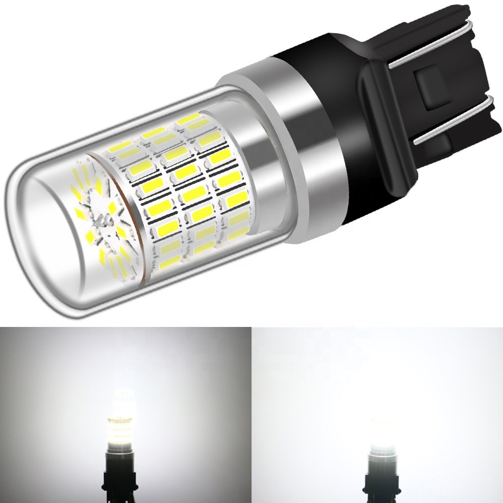 Sunshiny Others Car Light Accessories Brightest Stop 7443 T20 White Led Brake Light Red Turn Signal Lamp Tail Bulbs