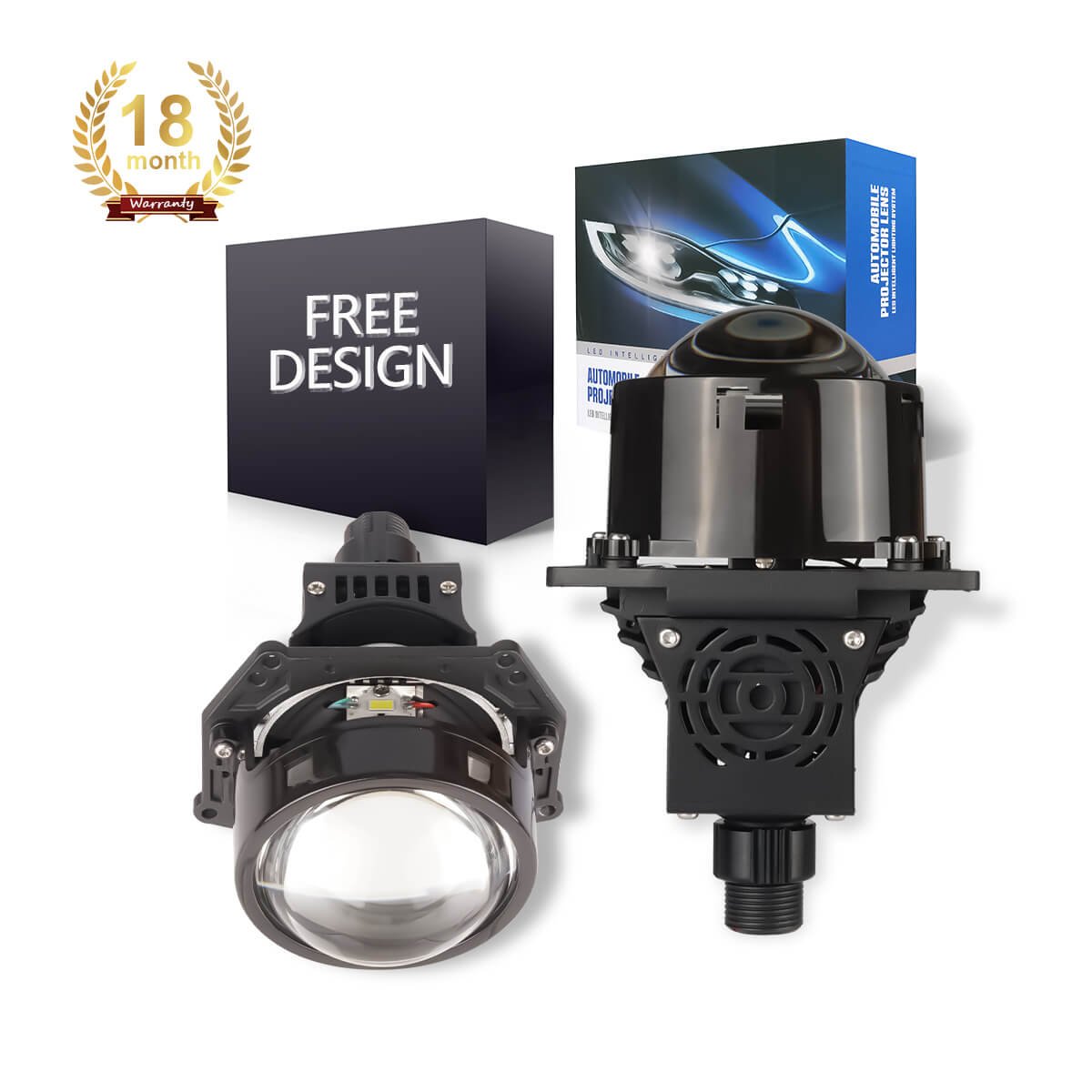 Led Projector Headlights Bulb 50W 6000K Projector Lens Led Headlights For BMW Car Headlight Kit