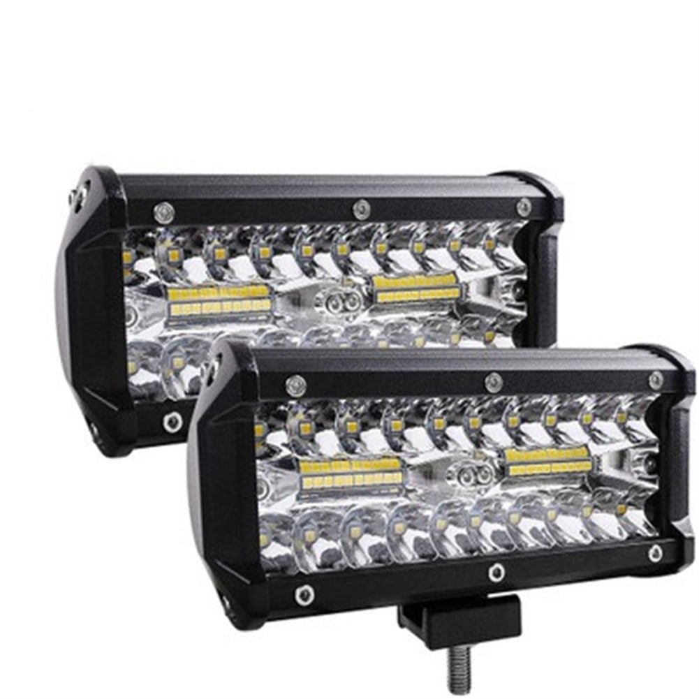 Hot sale 7 inch 120W led car work light bar three rows long bar driving light for Offroad truck dome light spot lamp