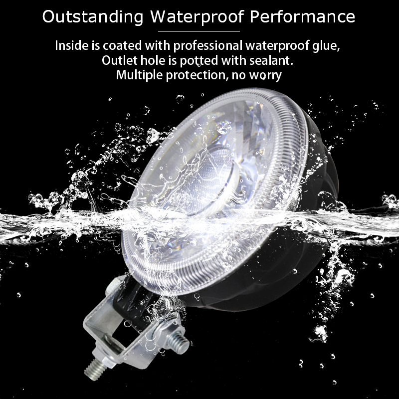 18w Led Work Lamp Round Fog Lights 12-80v Cob Led Headlight Waterproof White Auto Truck Led Reversing Lights Trailer Side Lights