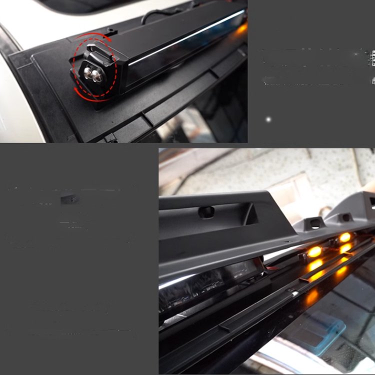 car accessories prado 120 top light with LED FJ120 roof spoiler for land cruiser prado FJ120 accessories 2003-20
