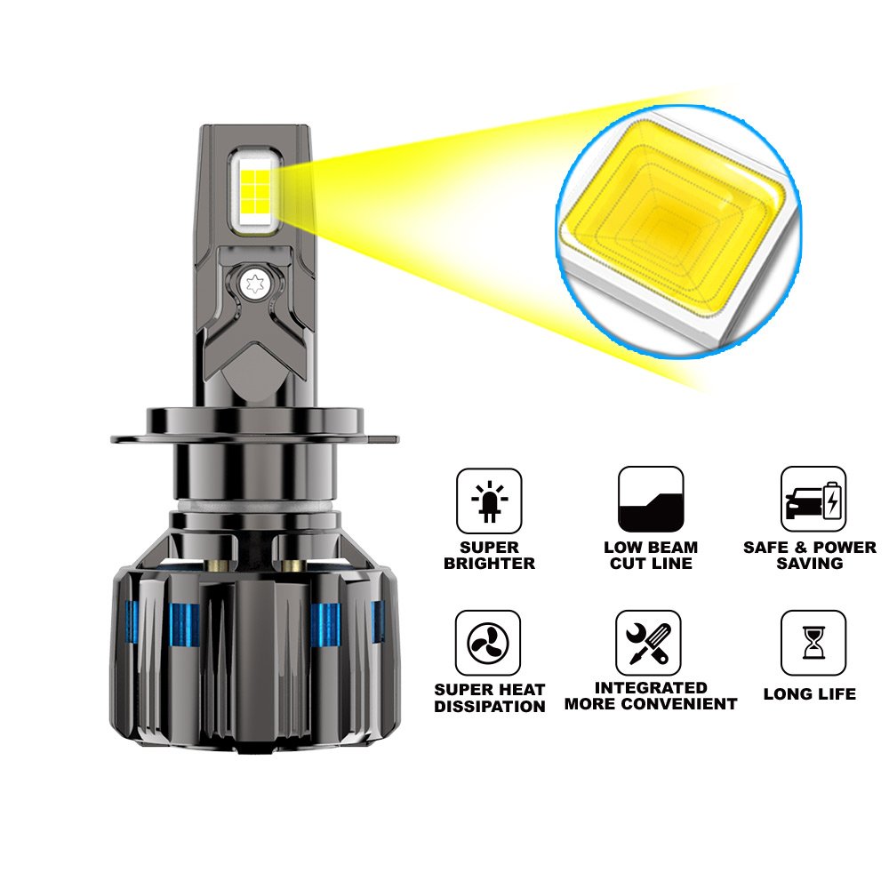 New A13 LED Car Headlight Bulbs H7 LED Headlights for Automobiles Models 60w 5500lm car light