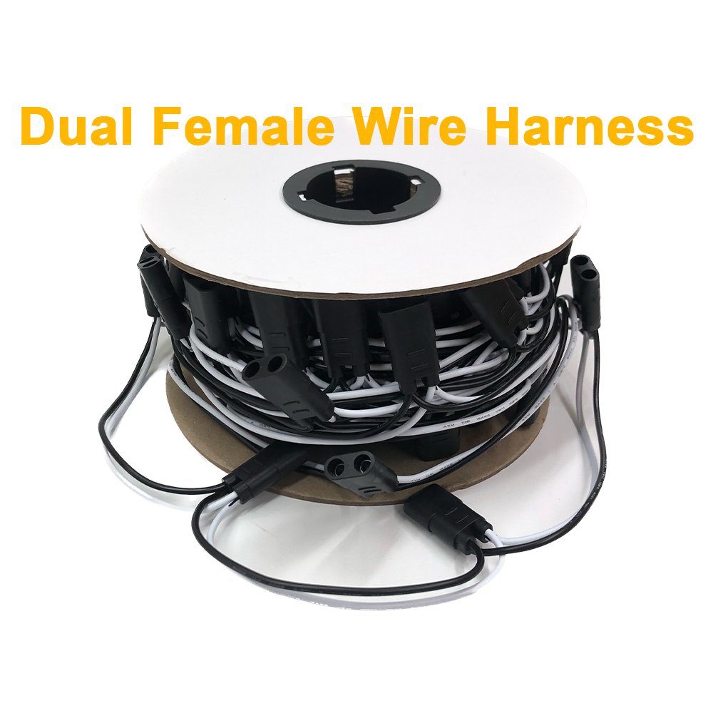 aftermarket parts double female bullet plug wire harness with customized spacing for Side Marker Light Trucks Trailers
