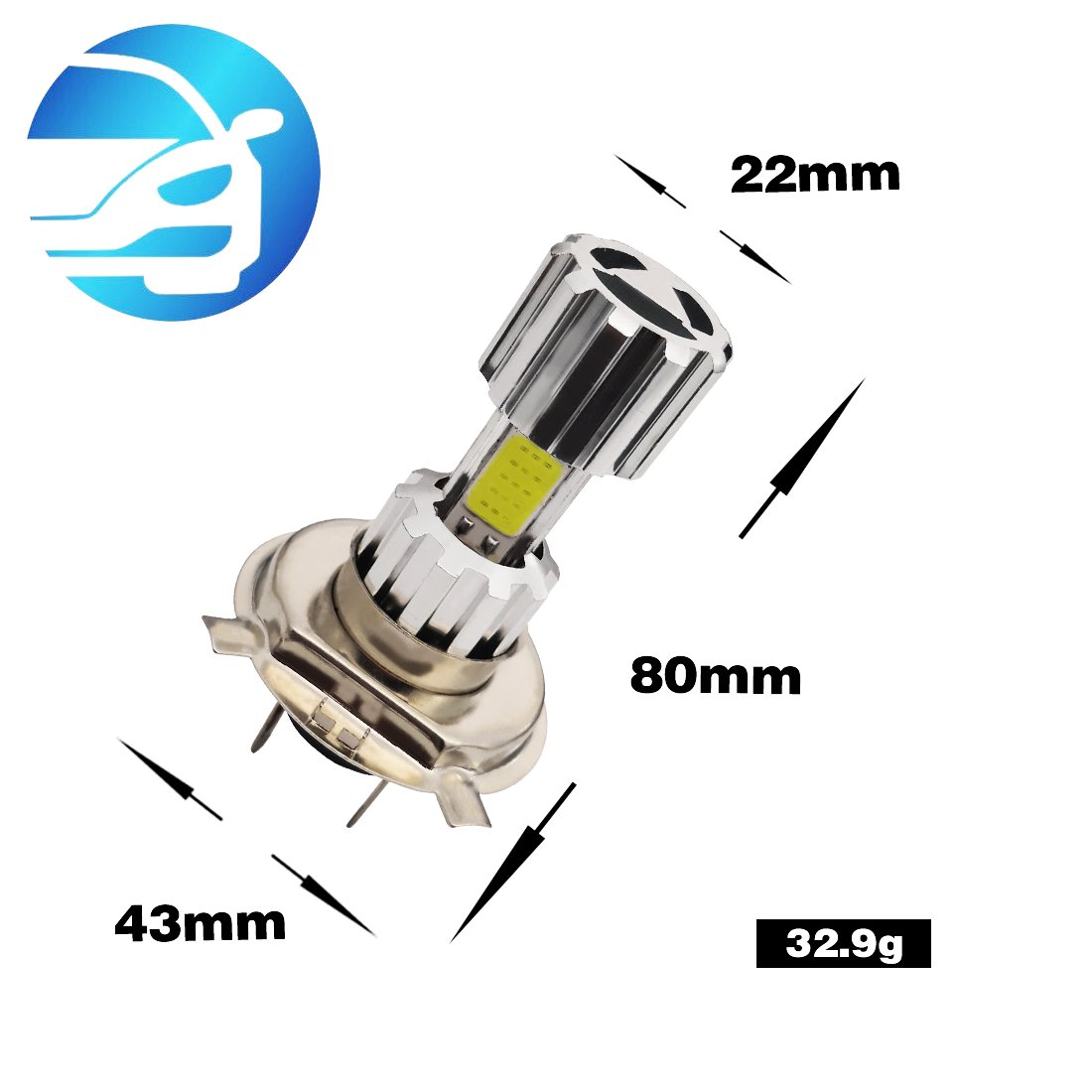 Super Bright H4 H6 Ba20D Motorcycle Bulbs COB LED Headlight Kit Bulbs High Low Beam 6000K Kit Headlamp White 12V Car Accessories