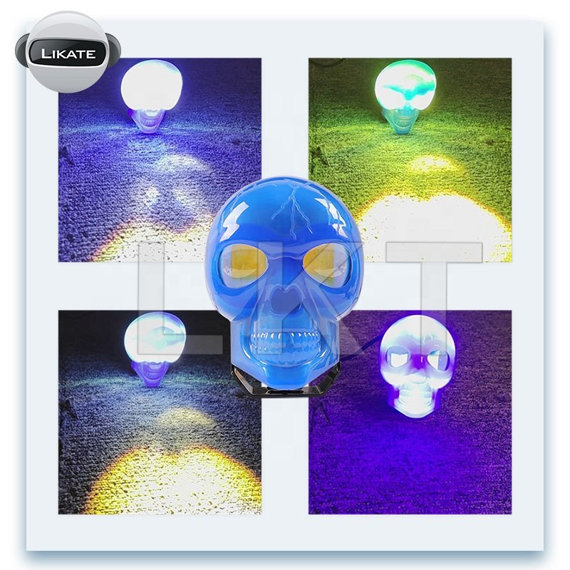 Wholesale Bright Auxiliary Spot Spotlight High Low Beam Dual Color Fog Light Projector Lens Mini Motorcycle Driving Lights