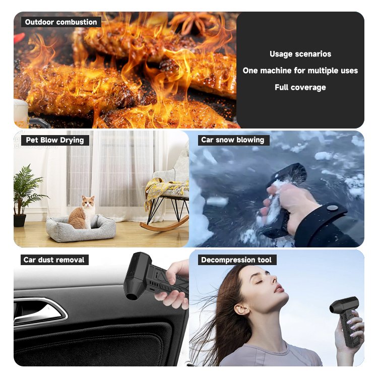 130000rpm Mini Compressed Air Duster Portable Handheld Fan Electric Mini Jet Turbo Fan