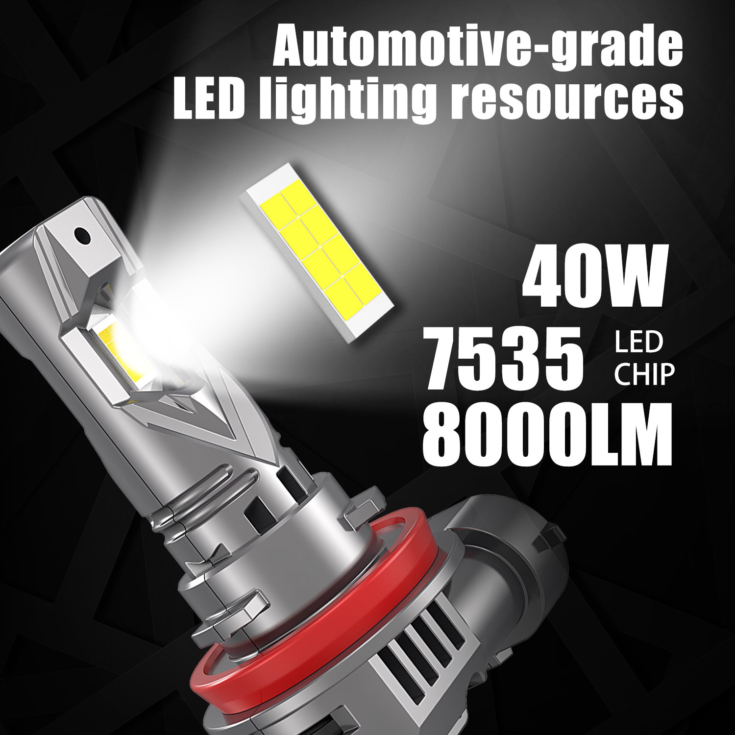 LANSEKO E4S H1 H4 H8 H11 LED Car Headlight Bulb With High-speed Turbo Fan Design For Automatic LED Headlight Bulbs