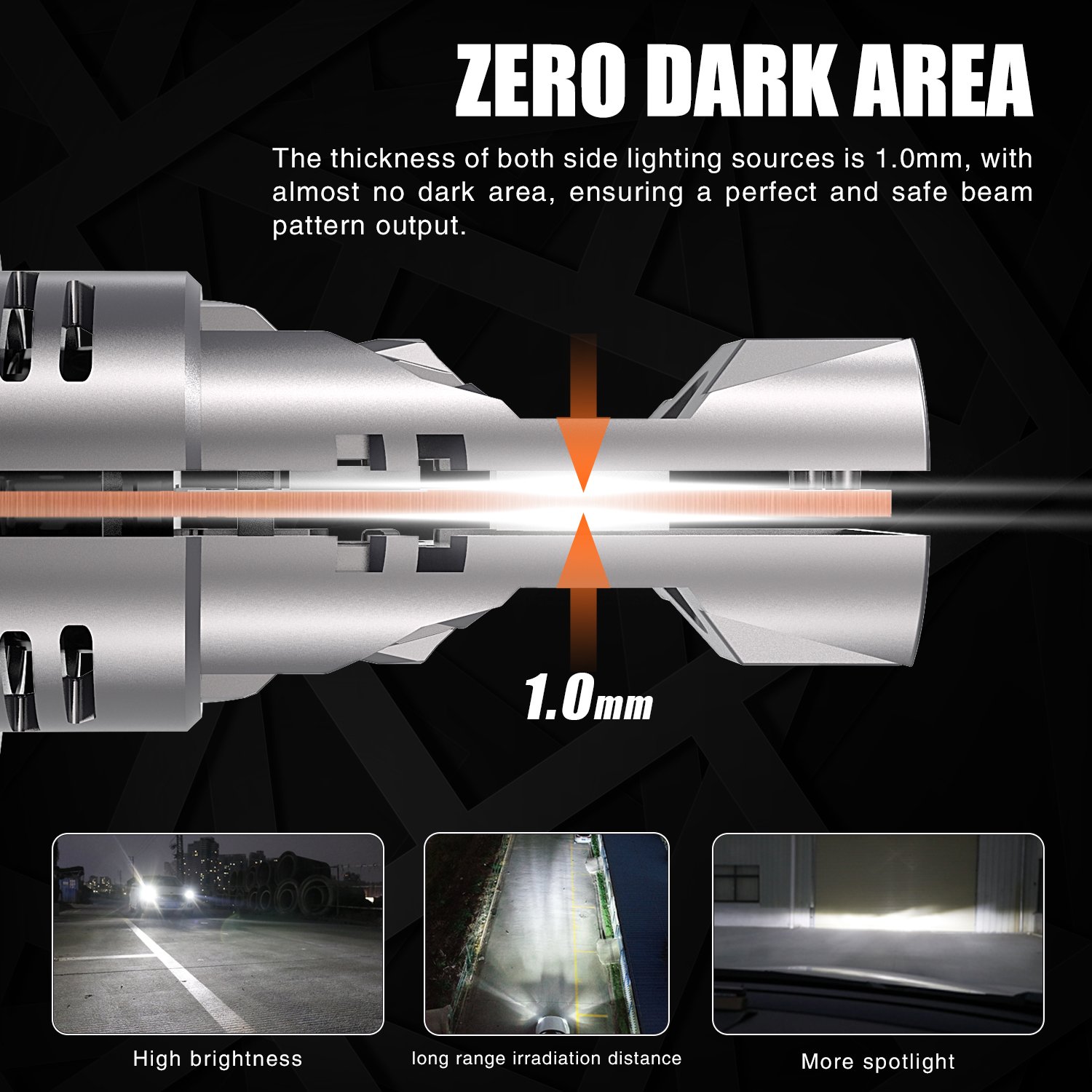 LANSEKO E4S H1 H4 H8 H11 LED Car Headlight Bulb With High-speed Turbo Fan Design For Automatic LED Headlight Bulbs