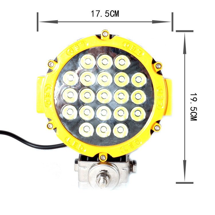 7 inch 63W LED Bar Offroad Round Red Yellow Black Fog Lamp 24V Spot LED beam IP68 Running Work Lights for car 4x4 accessories