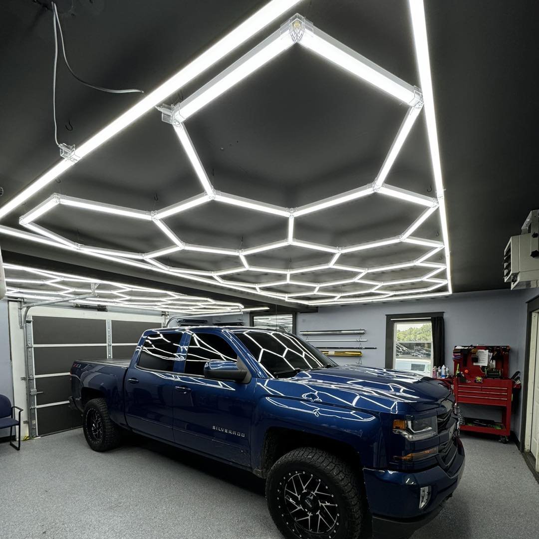 Customized High Power Lighted Barber Station Modern Hair Salon Beauty Lighting Popular Super Brightness Hexagon Light