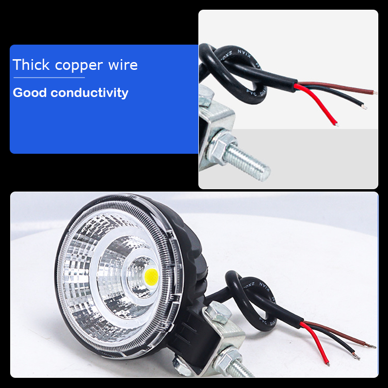 18w Led Work Lamp Round Fog Lights 12-80v Cob Led Headlight Waterproof White Auto Truck Led Reversing Lights Trailer Side Lights