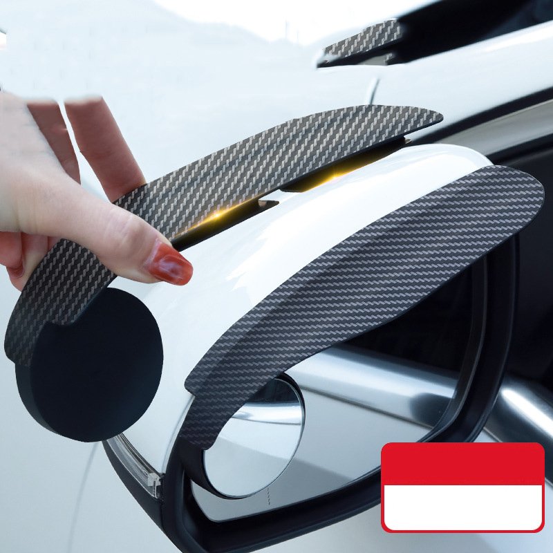 Hot Sale 10pcs Carbon Fiber Car Rearview Rain Eyebrow Blind Spot Mirror Small Round Mirror 360 Degree Wide Angle HD Car Mirror