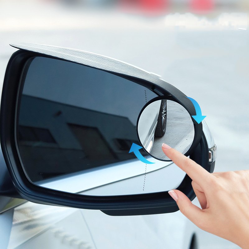 Hot Sale 10pcs Carbon Fiber Car Rearview Rain Eyebrow Blind Spot Mirror Small Round Mirror 360 Degree Wide Angle HD Car Mirror